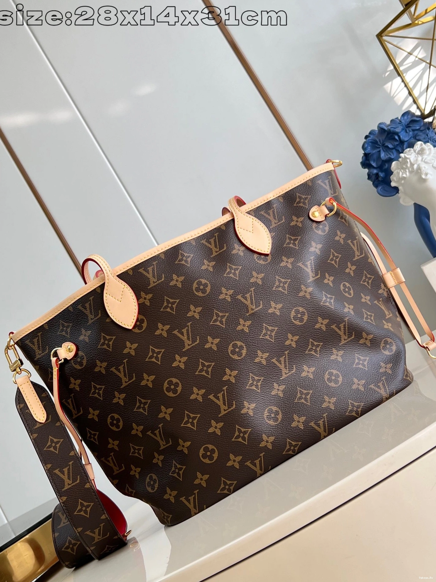 Vuitton MM-31*28*14cm Neverfull Louis Out Bandoulière Inside 0320